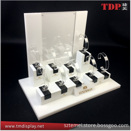 Customize Clear Acryic Base Acrylic watches C Ring Holder wrist watch display stand for watches